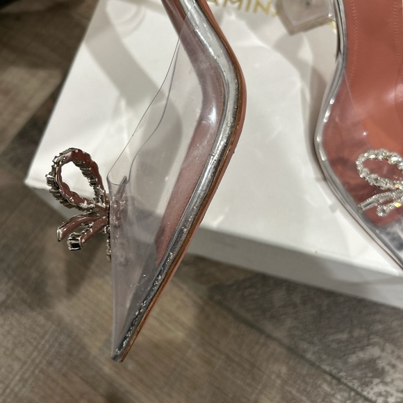 Amina Muaddi Rosie glass PVC am transparent heels - Picture 11 of 14